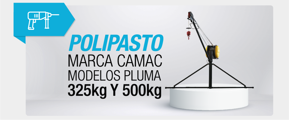 Polipasto marca CAMAC modelos pluma 325kg y 500kg - 2024 HEE-001