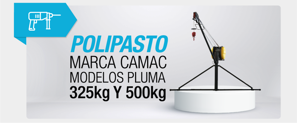 Polipasto marca CAMAC modelos pluma 325kg y 500kg  - CEMCOL- 2026 HEE-001